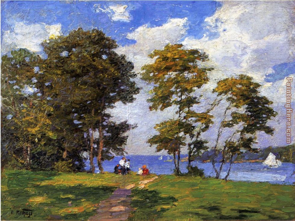 Landscape by the Shore painting - Edward Henry Potthast Landscape by the Shore art painting